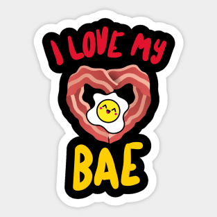 I Love My BAE Sticker
